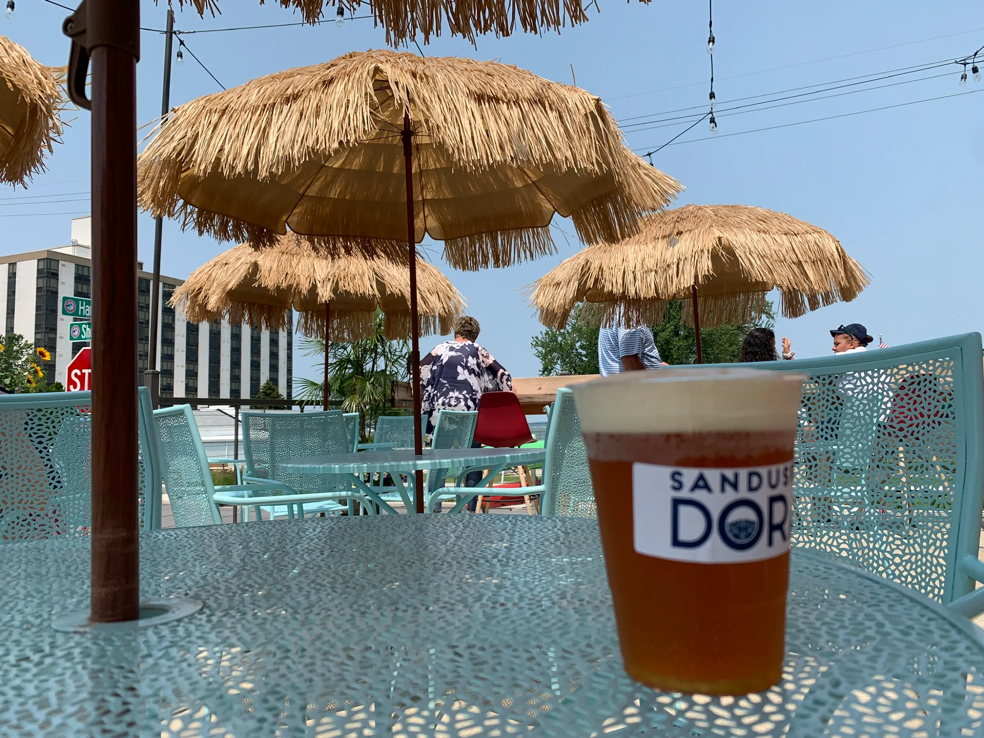 Waterfront patio at Paddle Bar in downtown Sandusky Ohio
